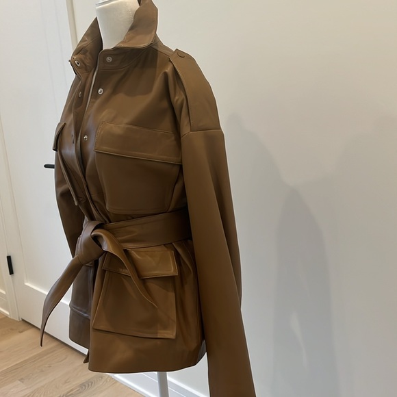 REMAIN BIRGER CHRISTENSEN Eilera Belted Leather Shacket size 2 - Picture 4 of 15